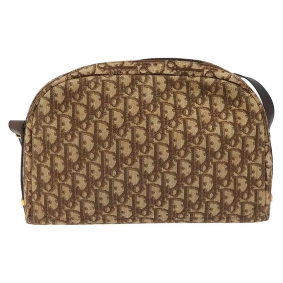 Christian Dior Trotter Canvas Shoulder Bag Brown Gold Auth yk17509 - Picture 2 of 15